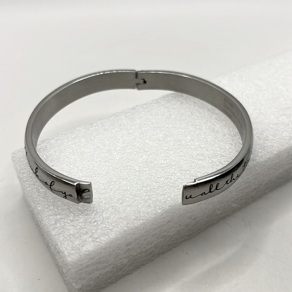 Bracelet VTG HMK LIC  I Think of You All The Time Stainless Steel - Picture 6 of 12